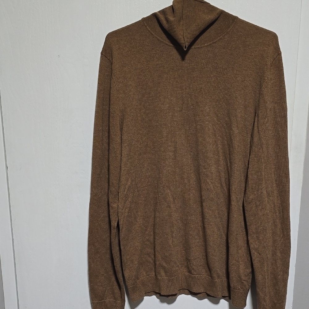 RW& CO Men's Brown Sweater Long Sleeve Knit Sweater Size M